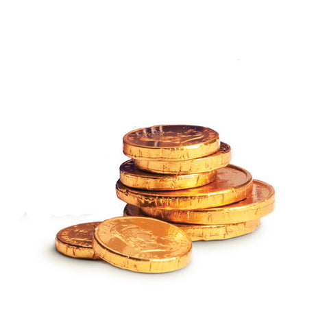 Gold Foil Coins Bagged - Monedas de Chocolate con Leche