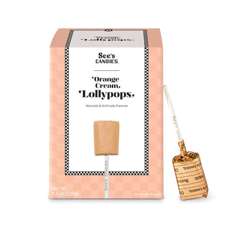 Orange Cream Lollypops - Paletas sabor Crema de Naranja
