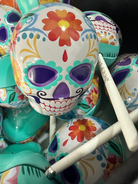 Día de los muertos Blue Skull Ting - Lata para Lollypops Calavera Azul