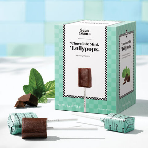 Chocolate Mint Lollypops / Lollypops de menta y chocolate